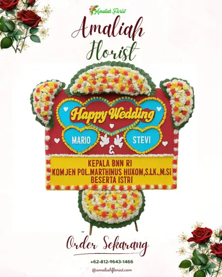 Papan Bunga Pernikahan Semenpinggir